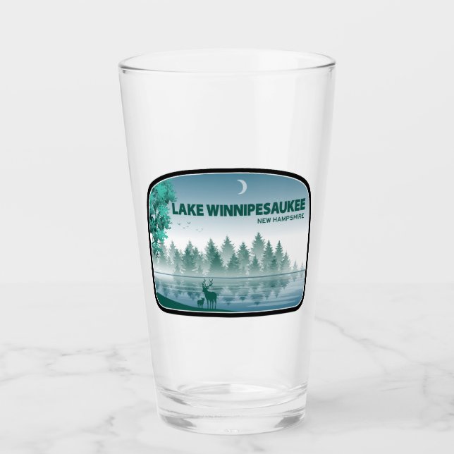 Verre Lac Winnipesaukee New Hampshire Deer (Devant)