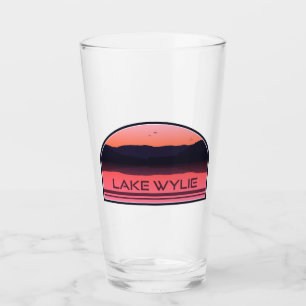 Verre Lac Wylie Caroline du Nord Sunrise rouge