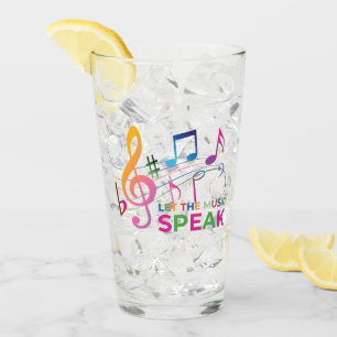 Verre Laissez La Musique Parler, Notes Musicales