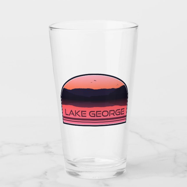 Verre Lake George New York Red Sunrise (Devant)