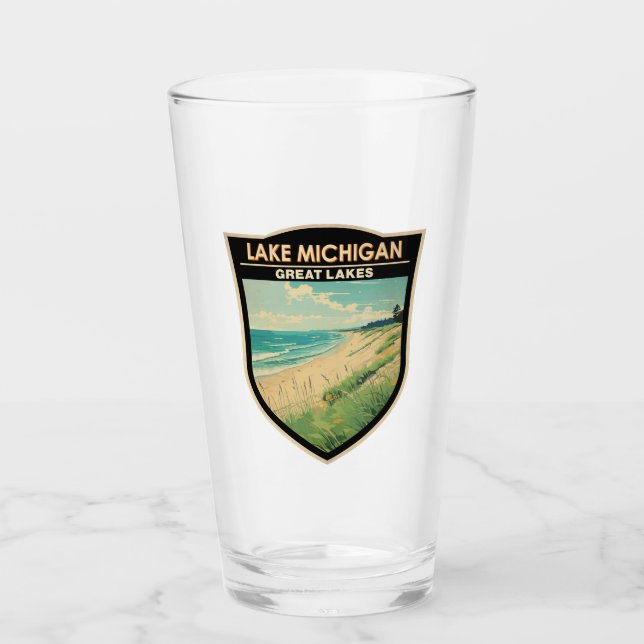 Verre Lake Michigan Travel Art Vintage (Devant)