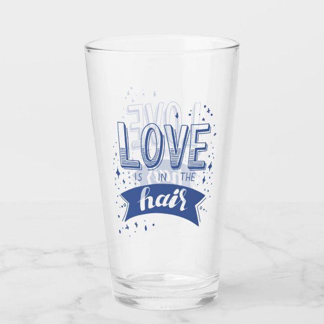 Verre L'amour est dans les cheveux (Devant)