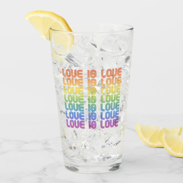 Verre L'amour est l'amour Rétro (Devant glace)