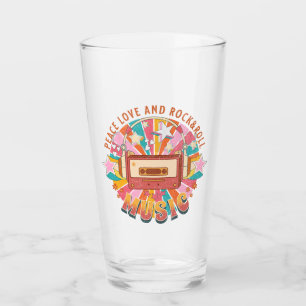 Verre L'amour pour la paix et le rock & roll