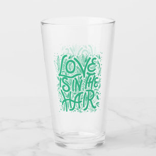 Verre L'amour vert est dans les cheveux