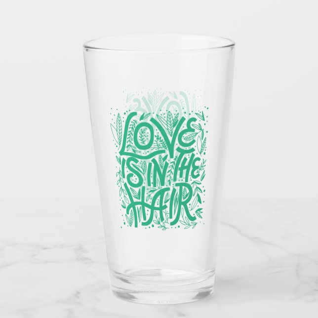 Verre L'amour vert est dans les cheveux (Devant)