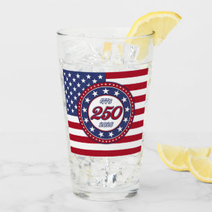Verre L'anniversaire des 250 ans de l'Amérique avec le d