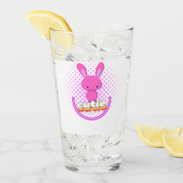 Verre Lapin mignon (Devant glace)