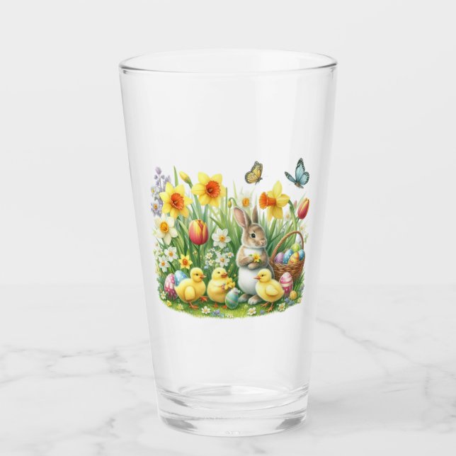 Verre lapin/poulet de printemps classique/Vintage (Devant)