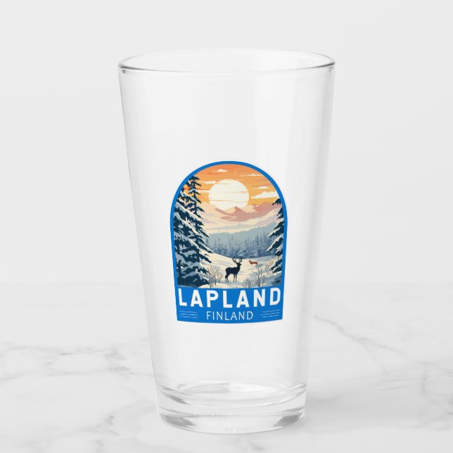 Verre Lapland Finlande Travel Art Vintage (Devant)