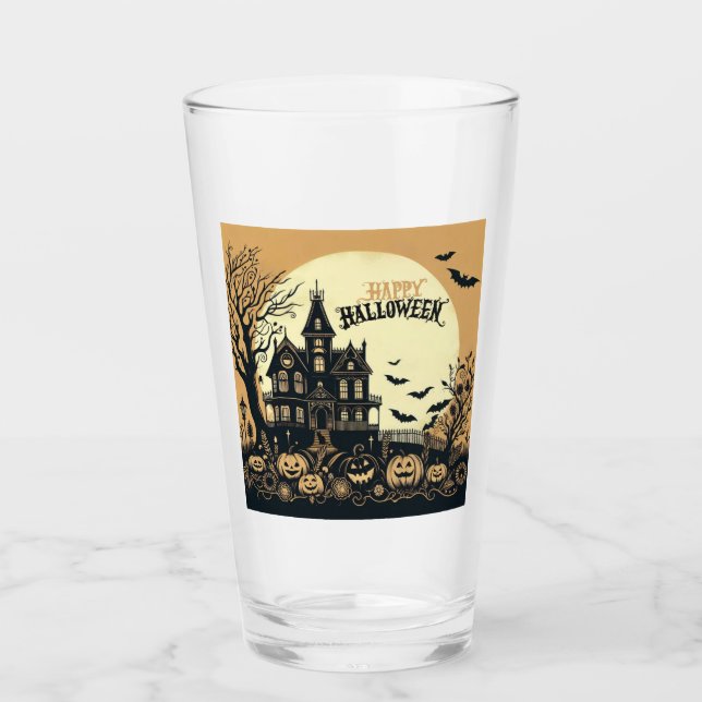 Verre L'art d'Halloween vintage (Devant)