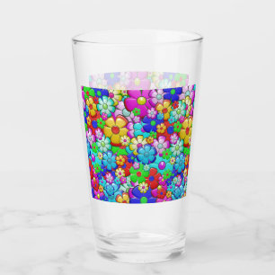 Verre L'art floral rétro