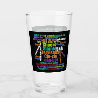 Verre L'art Word coloré brille dans de nombreuses langue