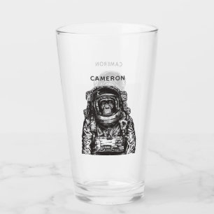 Verre L'astronaute de singe ajoutent votre nom