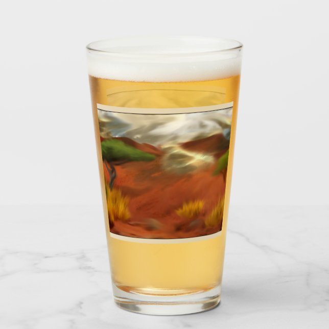 Verre L'Aube Extérieure Australienne L'Art Abstrait (Devant (rempli))