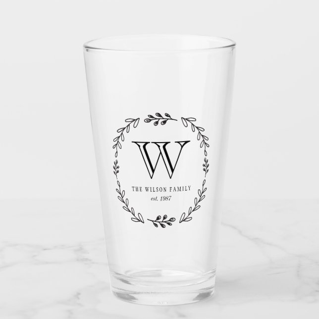 Verre Laurel Monogramme (Devant)