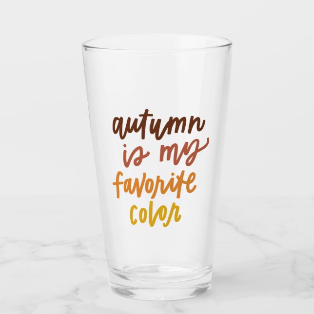 Verre "L'automne est ma couleur préférée" (Devant)