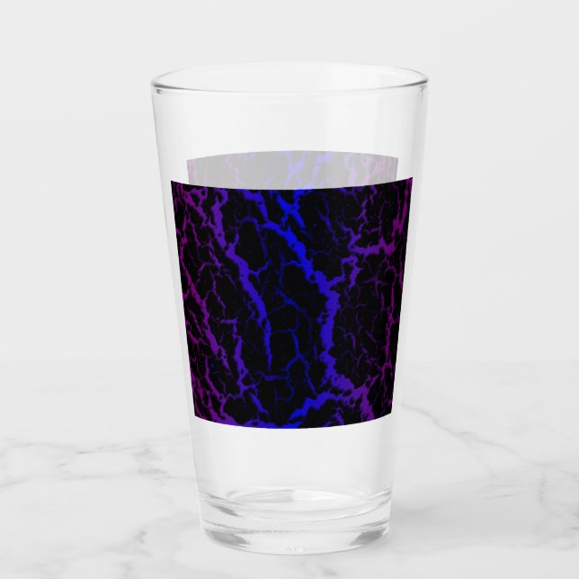 Verre Lave de l'espace fissuré - violet/bleu (Devant)