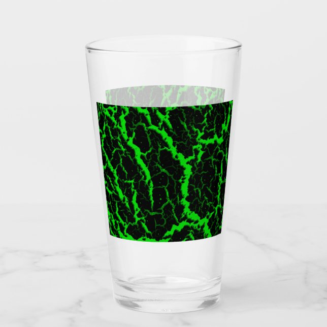 Verre Lave spatiale fissurée - Vert (Devant)