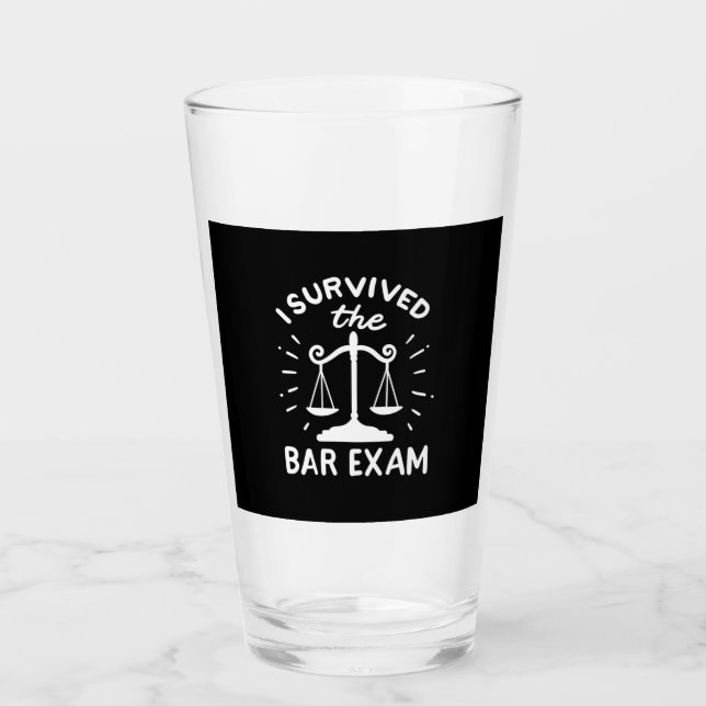 Verre L'Avocat A Survécu À L'Examen Bar (Devant)