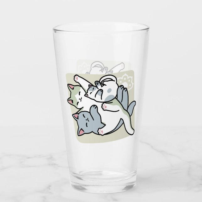 Verre Laze Furr Days - Cute Lazy Cats Design (Devant)