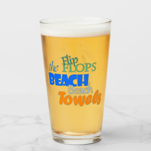 Verre Le Beach Flip Flops Serviettes Graphiques été (Dos (rempli))