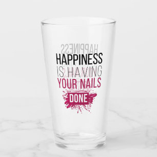 Verre Le bonheur mignon a vos clous faits