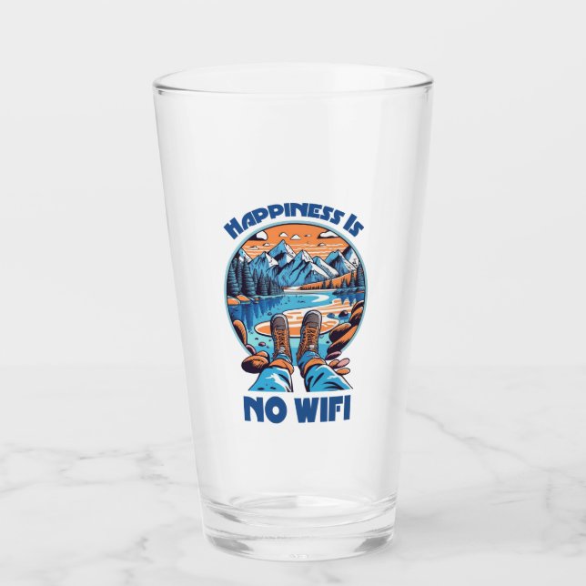 Verre Le Bonheur N'Est Pas Une Source De Randonnée Wifi (Devant)