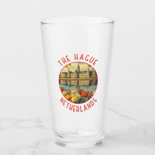 Verre Le cercle en détresse rétro de La Haye Pays-Bas