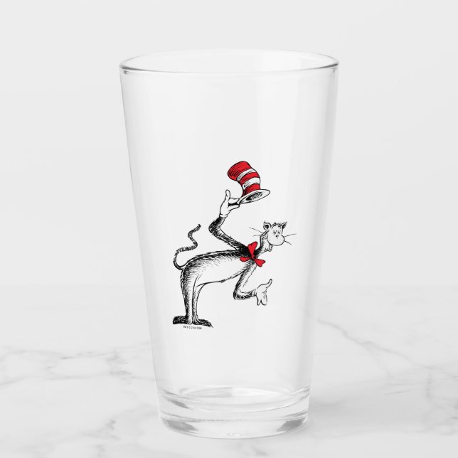 Verre Le Chat Chapeauté s'incline (Devant)