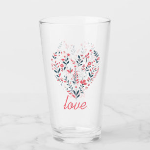 Verre Le coeur floral de Valentine