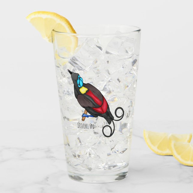 Verre Le dessin animé oiseau de paradis de Wilson (Devant glace)