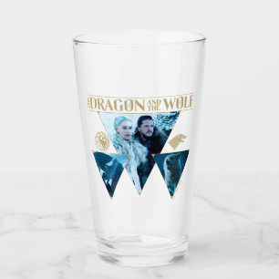 Verre Le Dragon et le Wolf Daenerys & Jon Graphic