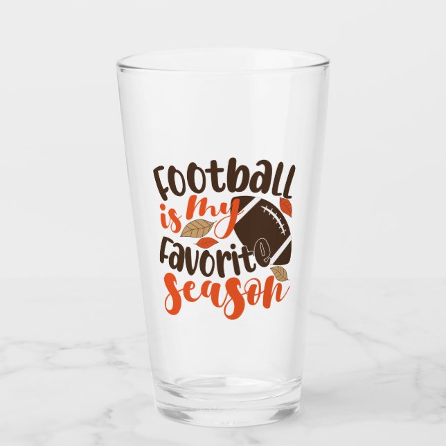 Verre Le football est ma saison préférée (Devant)