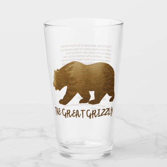 Verre Le grand grizzli (Devant)