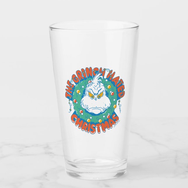Verre Le Grinch détestait Noël (Devant)