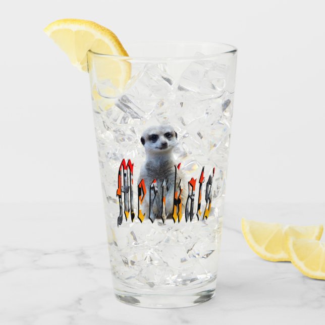 Verre le logo de Meerkat And Meerkats Picture, (Devant glace)