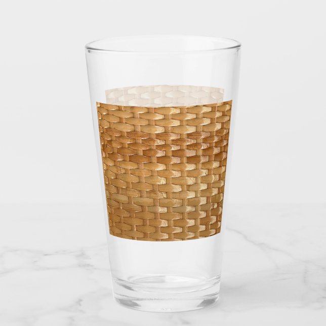 Verre Le look de laque en osier Basketweave Texture (Devant)