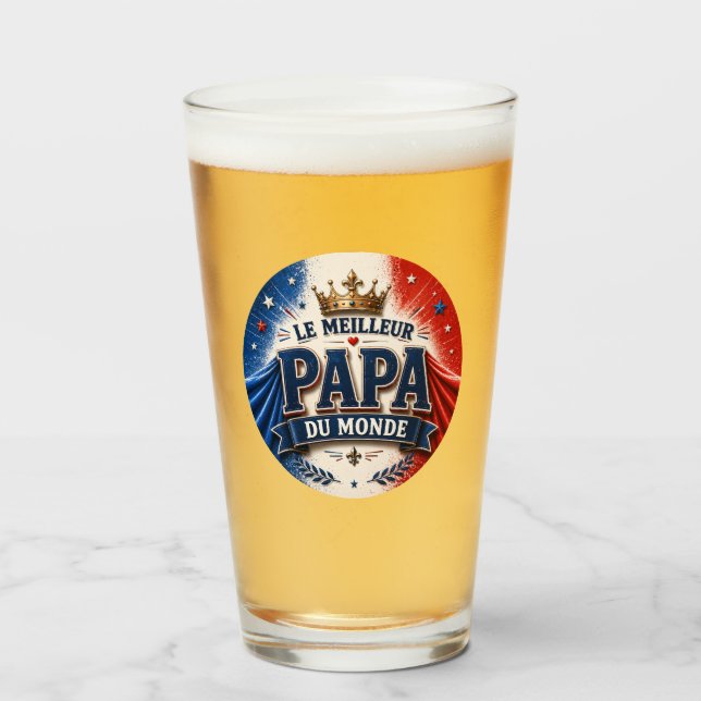 Verre Le Meilleur Papa du Monde (Devant (rempli))
