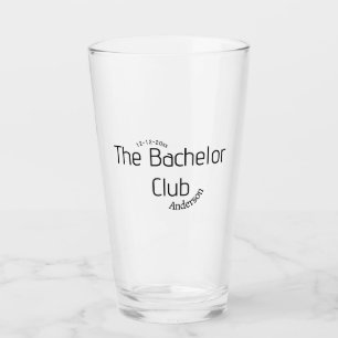 Verre le nom de club de célibataire année élégant tendan