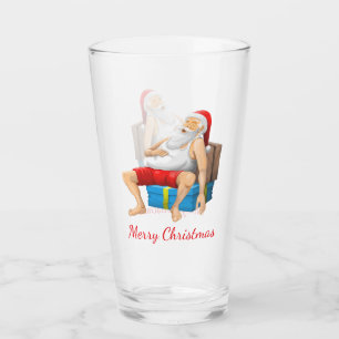 Verre Le Père Noël fait une petite sieste