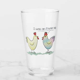 Verre Le poulet drôle était un oeuf de Pâques