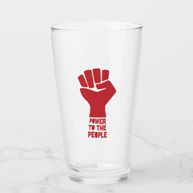 Verre Le pouvoir au peuple (Devant)