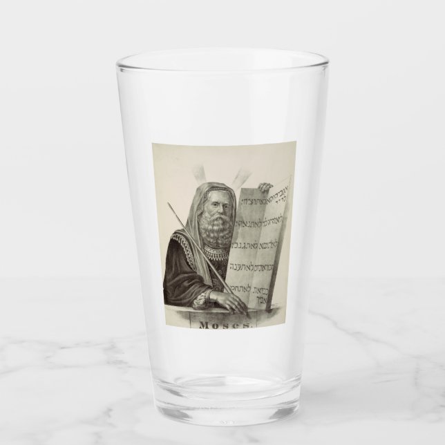 Verre Le prophète Moïse avec les tablettes de la loi (Devant)