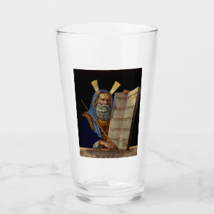 Verre Le prophète Moïse avec les tablettes de la loi