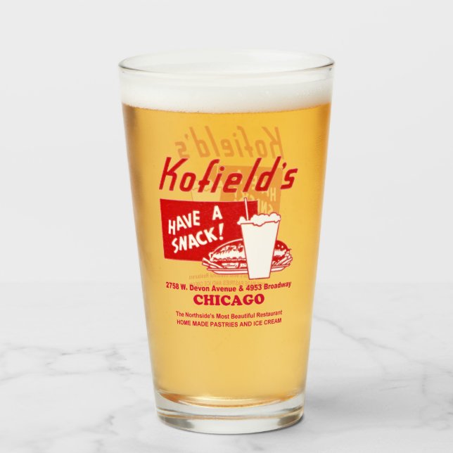 Verre Le restaurant Kofield's, Chicago (Devant (rempli))