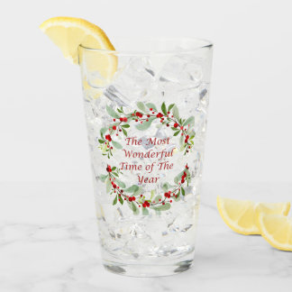 Verre Le Temps le plus merveilleux de l'année sur un