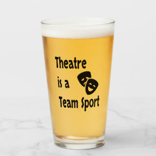 Verre Le théâtre est un sport d'équipe, acteur, acteur, 