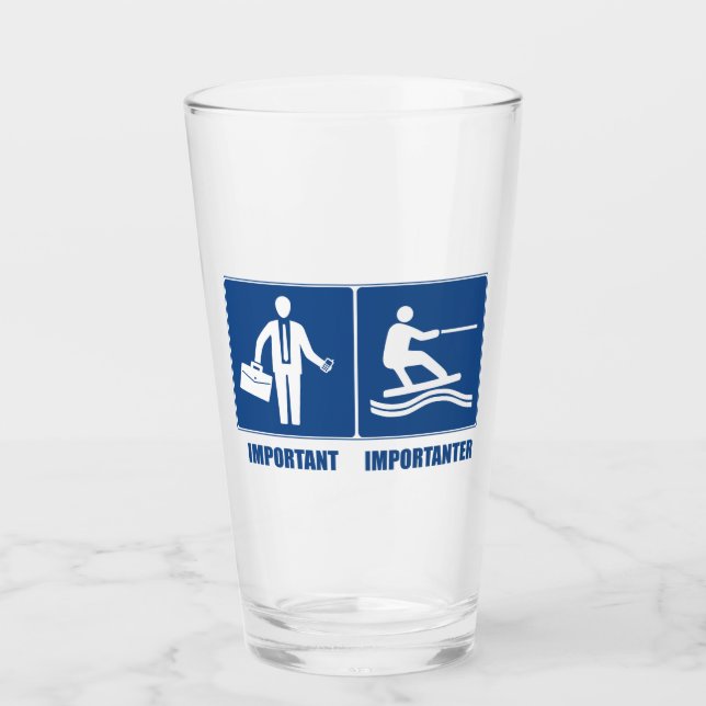 Verre Le Travail Est Important, Le Wakeboard Est Importa (Devant)