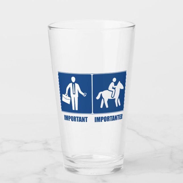 Verre Le Travail Est Important, Les Chevaux Sont Importa (Devant)